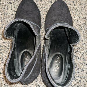 Me Too M205286 Zayden Women's Black Suede Ankle Boots Booties - Size 7.5 M